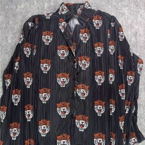 Dressed in LaLa All-Over Pleated Oversized Bengals TOP ONLY